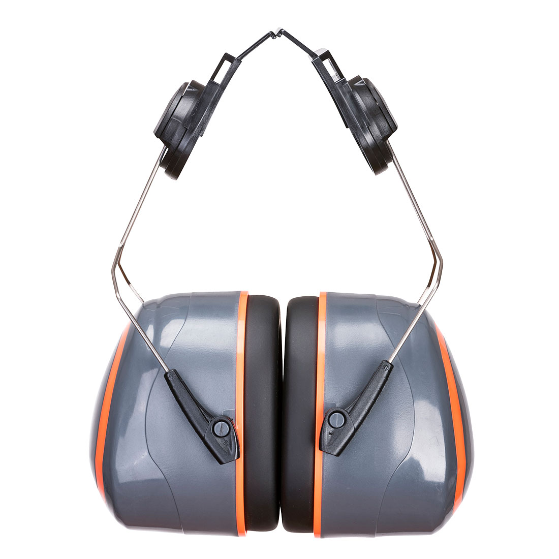 PW62 - Coquilles anti-bruit HV Extreme monté sur casque Gris/Orange