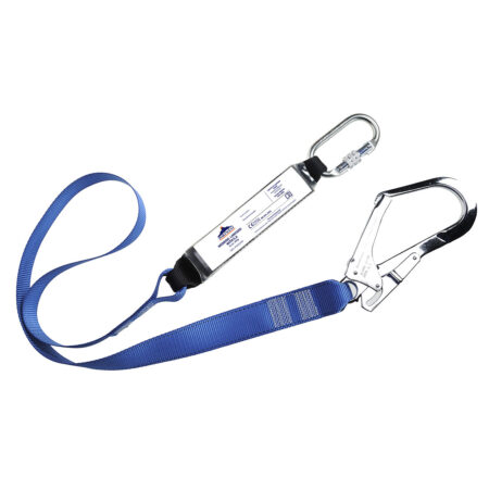FP50 - Longe en sangle simple de 1,8 m avec absorbeur de chocs Bleu Royal