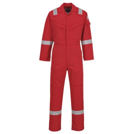 FR50 - Combinaison Flamme Résistant et Antistatique 350g Rouge