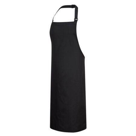 S841 - Tablier à bavette Polycoton Noir