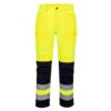 T143 - Hi-Vis Mesh Panel Trousers Jaune/Marine